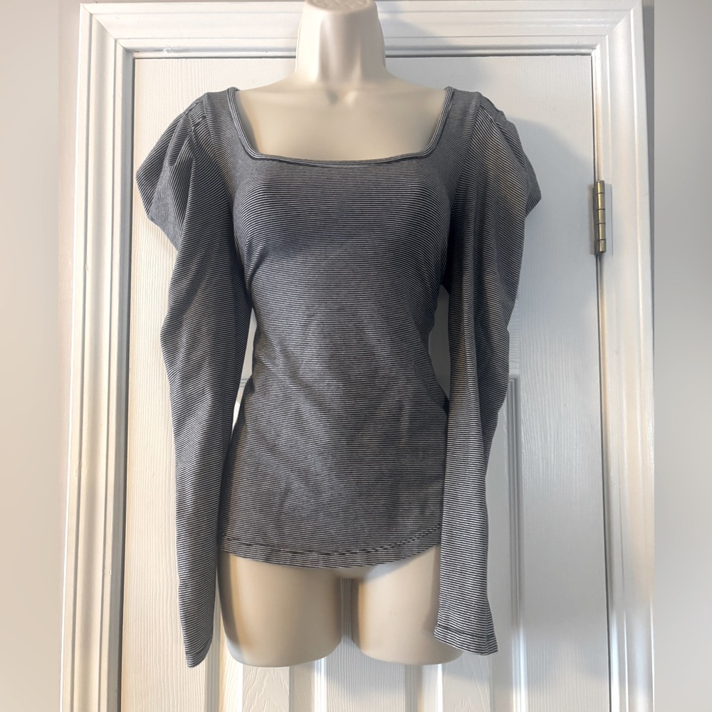 Free People Puff Sleeve Fitted Blouse size M